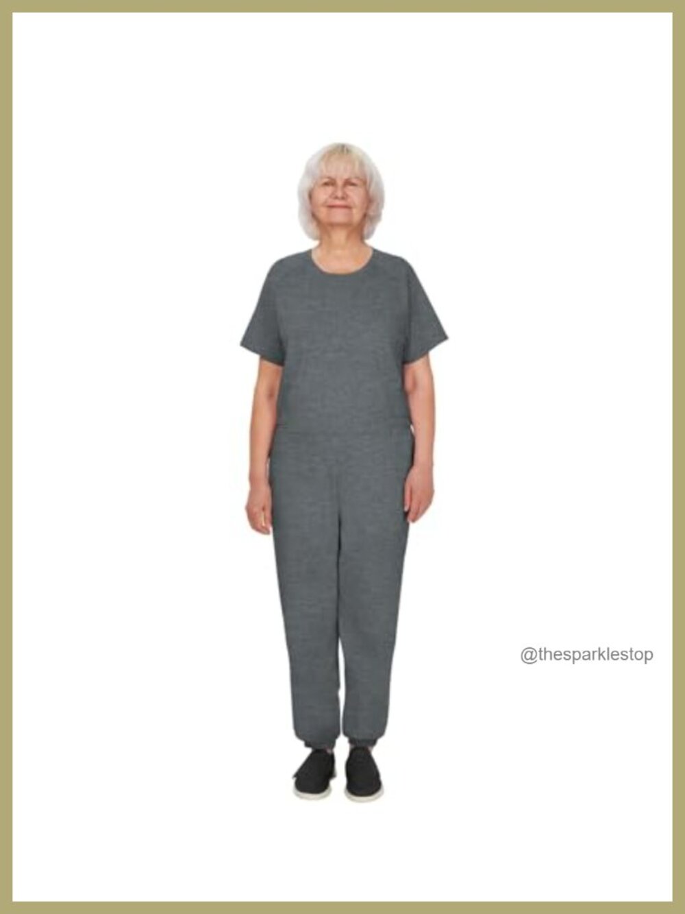 Anti-Strip Back-Zip Jumpsuit Adaptive Cotton Blend